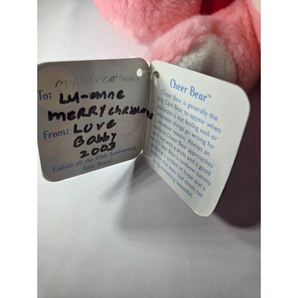 Care Bears Cheer Bear Plush Toy 20th Anniversary Holiday Edition Santa Hat Scarf - Picture 8 of 9